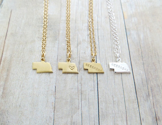 Nebraska State Charm Necklace 925 Sterling Silver US State Charms NE *NEW* Nebraska State Charm Necklace 925 Sterling Silver US State Charms NE *NEW*