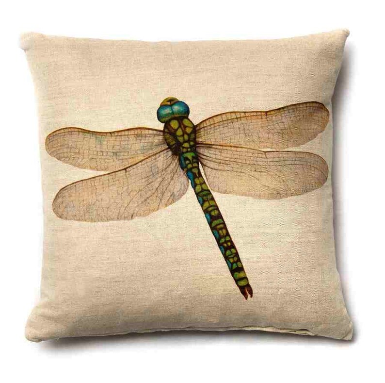 Dragonfly Dragonfly Cushion Dragonfly Pillow Insect Etsy
