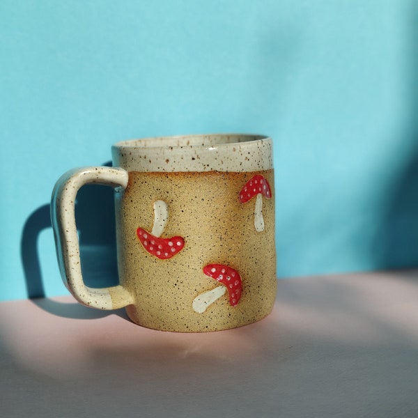 Handmade Ceramic Mug in Mushroom