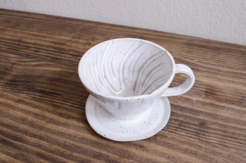Ceramic Pour Over Cone in White