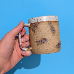 Handmade Ceramic Mug in Little Fish
