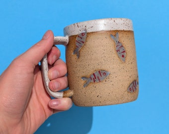 Handmade Ceramic Mug in Little Fish