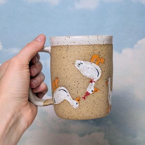 Handmade Ceramic Silly Goose Mug with Customizable Option Pre Order