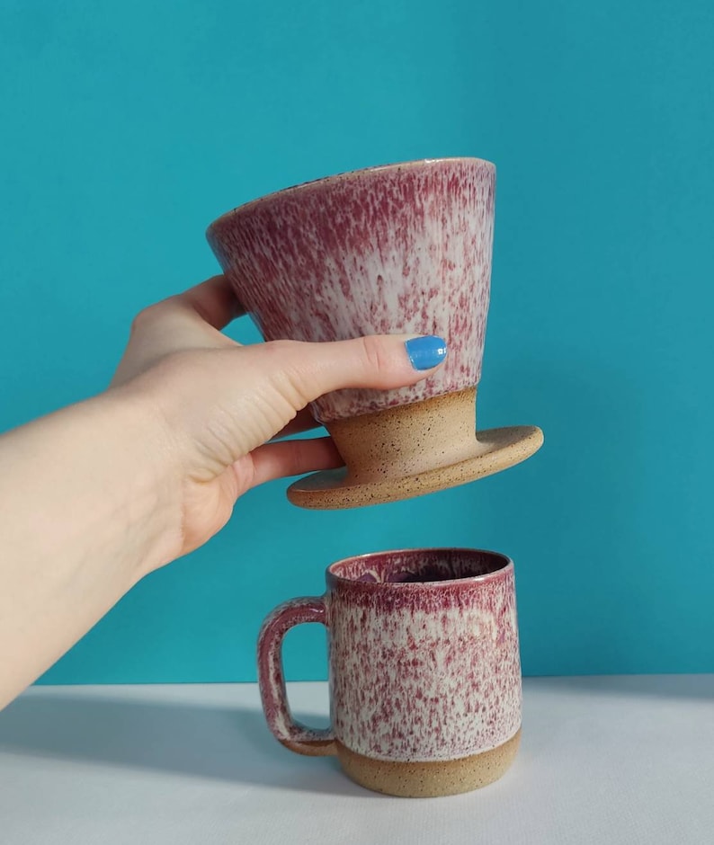 Pour Over Coffee Cone in Strawberries and Cream image 5