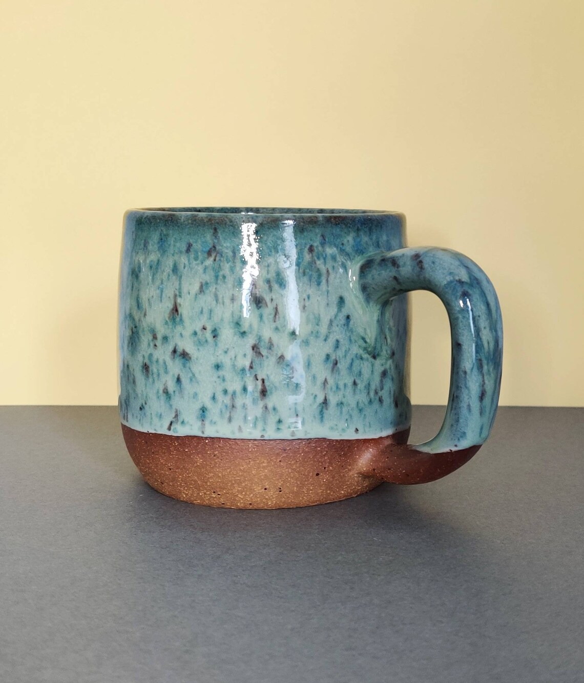 Handmade Ceramic Mug in Spanish Moss / Green Ceramic Coffee Etsy