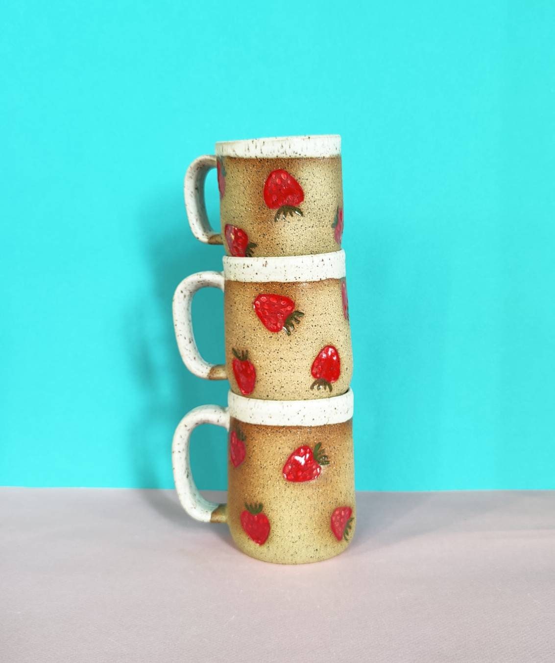 Preorder:strawberries Forever Handmade Ceramic Mug-clay Mug