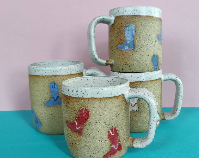 Pre Order! Handmade Ceramic Cowboy Boot Mug