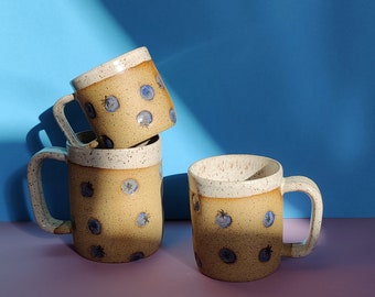 Handmade Ceramic Mug in Blueberry