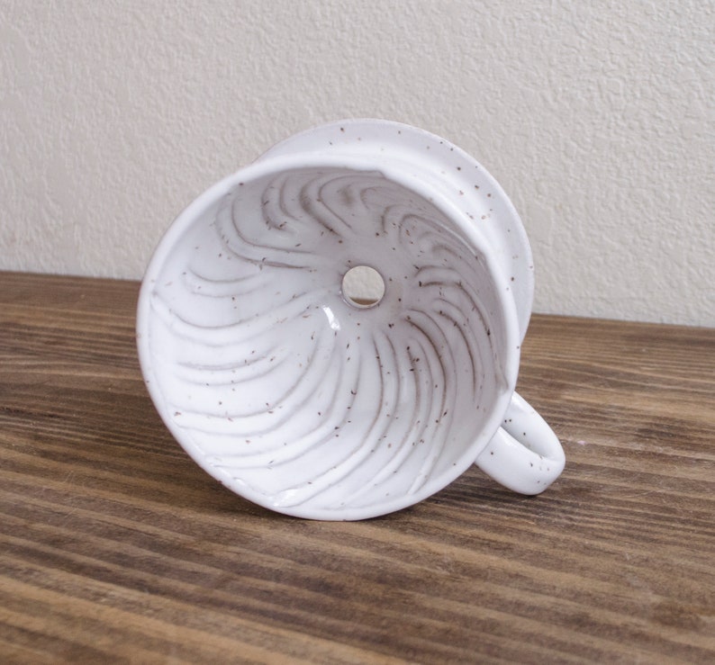 Ceramic Pour Over Cone in White