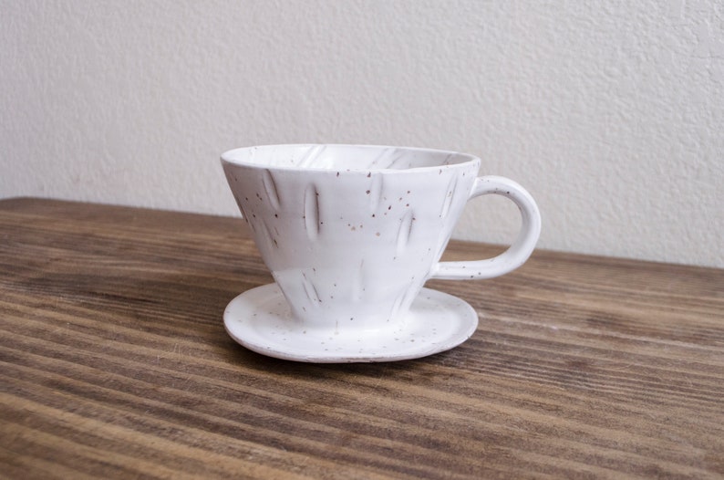 Ceramic Pour Over Cone in White