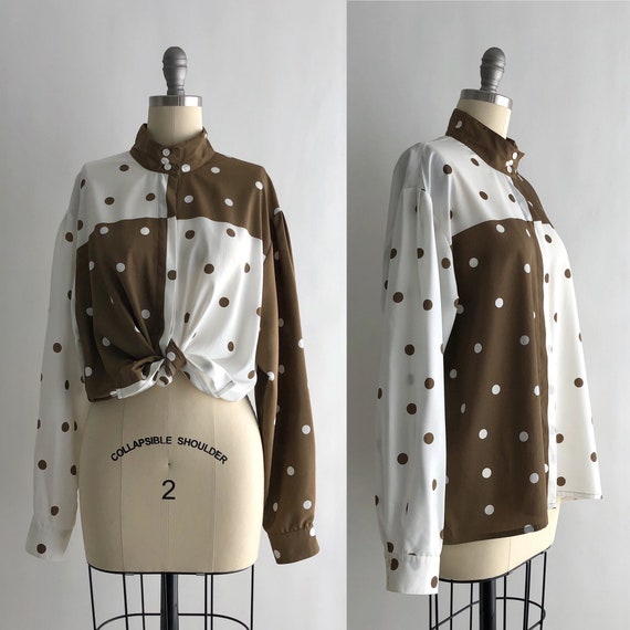 Vintage 80s Louis Feraud Blouse / Vintage 80s Polk