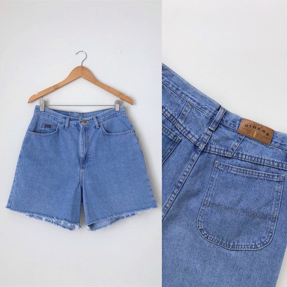 Vintage Denim Shorts / Vintage Light Blue Cotton D