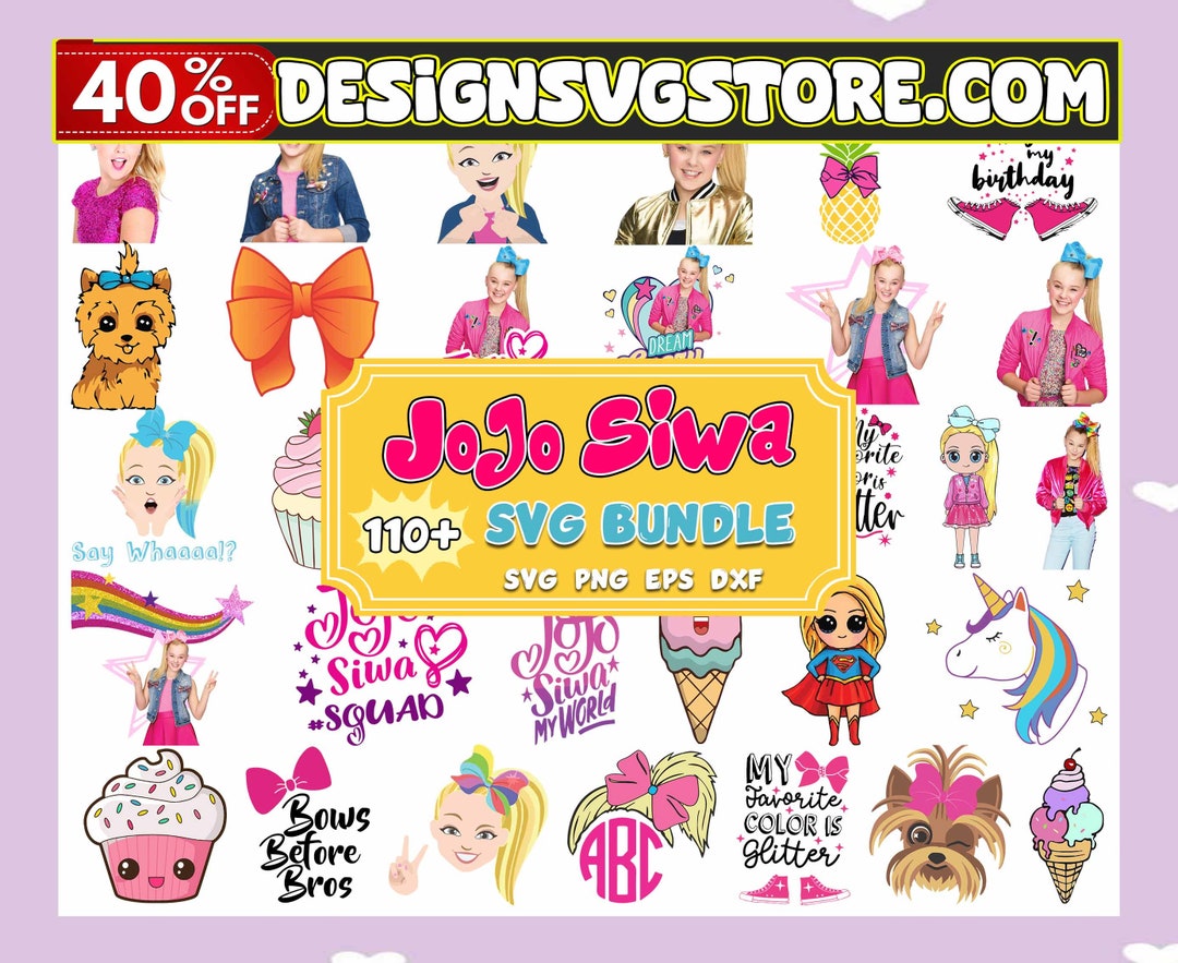 Jojo Siwa Bundle SVG Jojo Siwa Vector Jojo Siwa Silhouette - Etsy