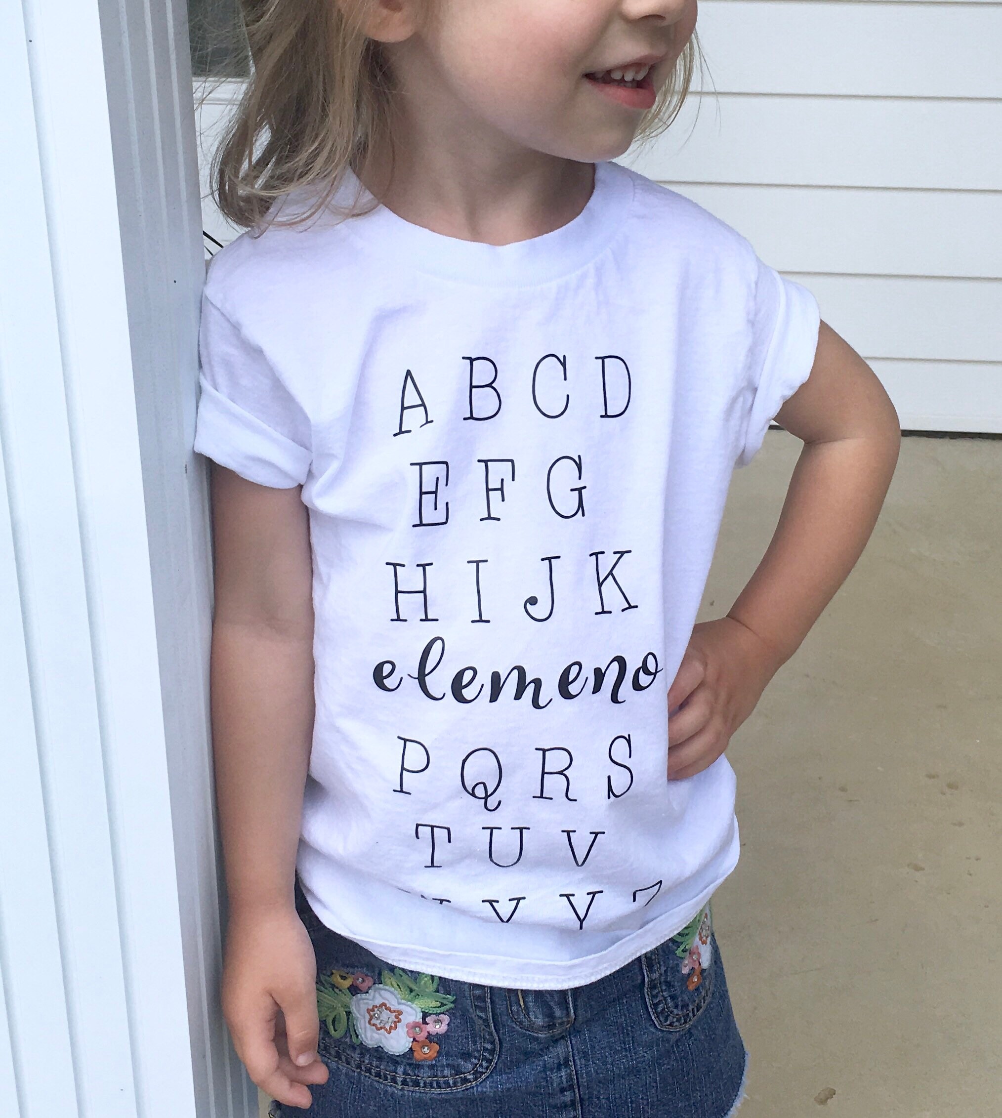 Kids Alphabet Shirt kindergarten shirt kids school shirt Etsy