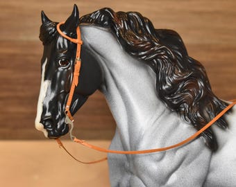 One Ear Western Bridle for Traditional Model Horses (1:9 scale)