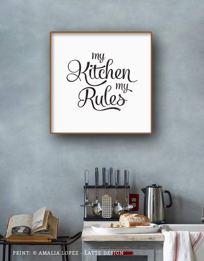 Meine Küche meine Regeln. Küche Kunst Küche Wand Dekor Küche | Etsy