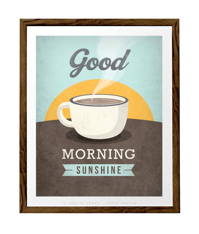 Good Morning Sunshine Print. Morning Sunshine Wall Art Etsy