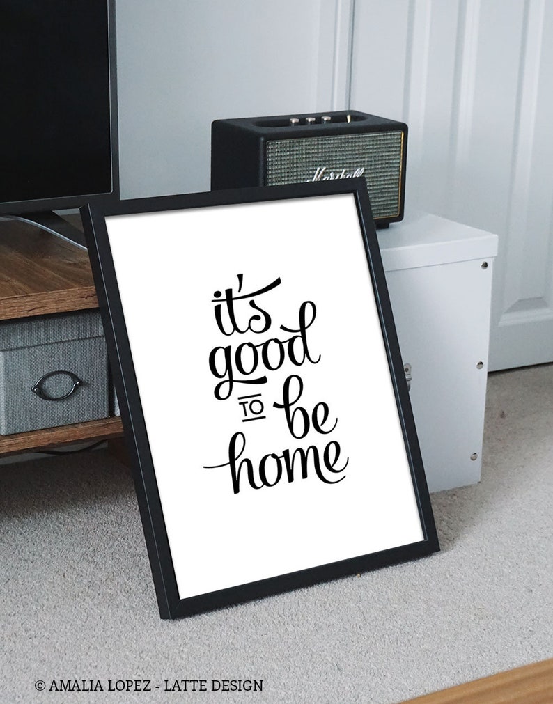 It's Good to Be Home Print Typography Poster Typography Etsy