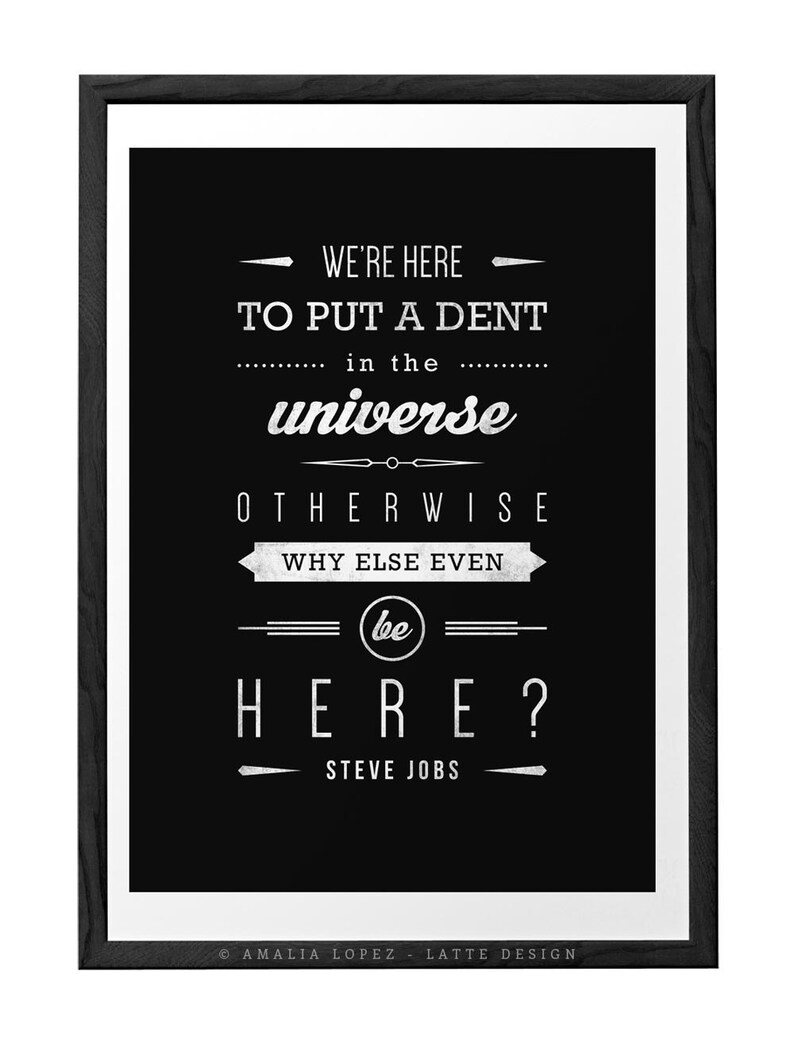 Steve Jobs Quote Print Graduation Gift for Him Steve Jobs | Etsy