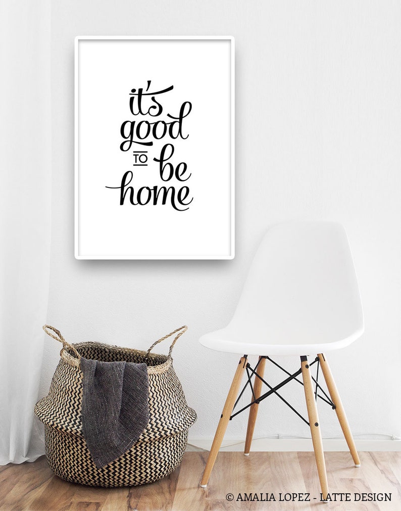 It's Good to Be Home Print Typography Poster Typography Etsy