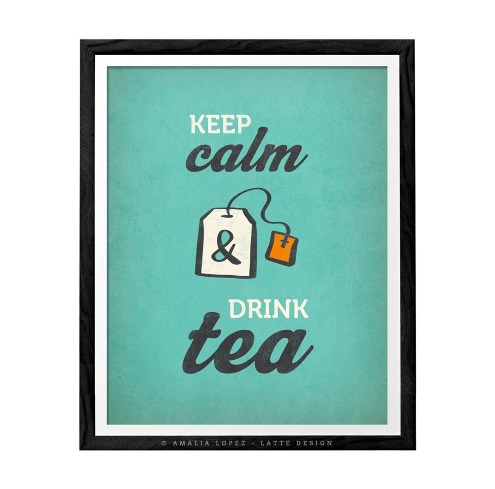 Keep Calm and Drink Tea Print Keep Calm Poster British Poster Etsy