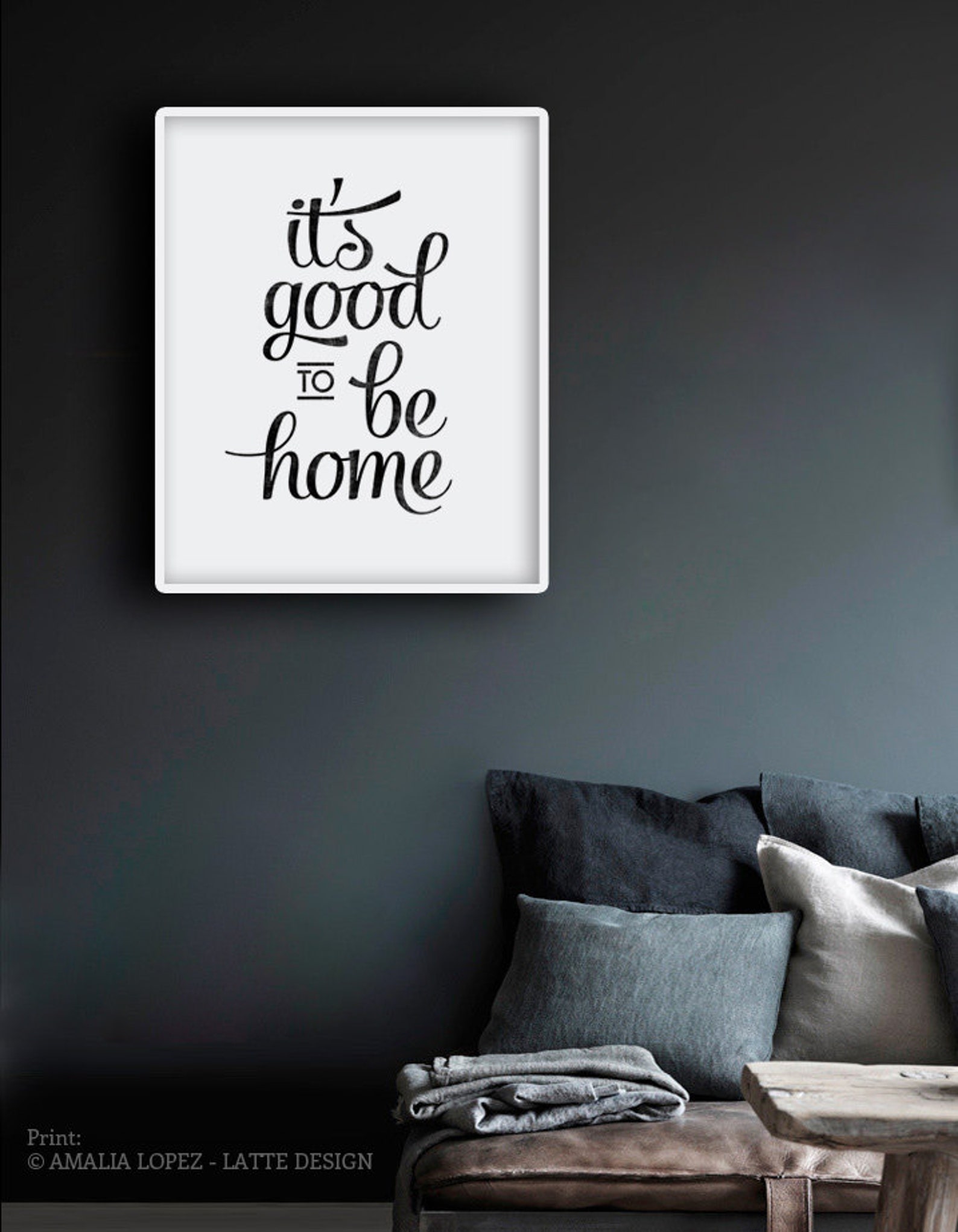 It's good to be home print Typography poster typography Etsy