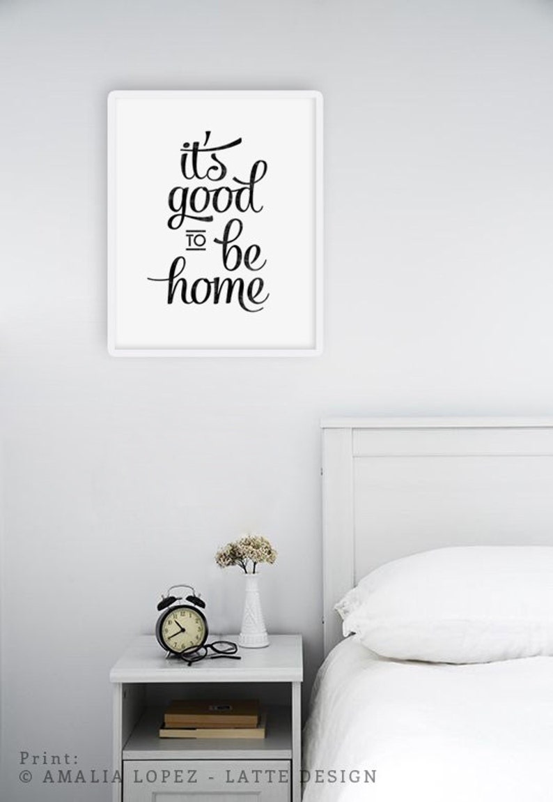 It's Good to Be Home Print Typography Poster Typography Etsy