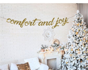 comfort and joy, comfort and joy banner, christmas decor, christmas banner, party banner, christmas party banner, christmas party, christmas