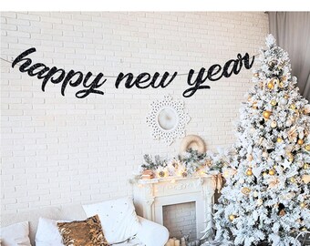 happy new year banner, happy new year sign, happy new year, new year banner, new year sign, new year's eve banner,new year's eve party decor