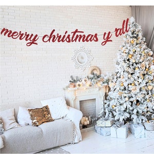 merry christmas y'all banner, merry christmas y'all, christmas banner, christmas party banner, christmas decor, christmas sign, christmas image 1