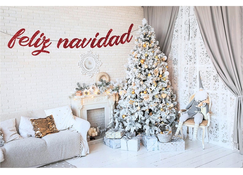 feliz navidad, feliz navidad banner, feliz navidad sign, feliz navidad decor, hispanic christmas decor, christmas decor, holiday decor image 1