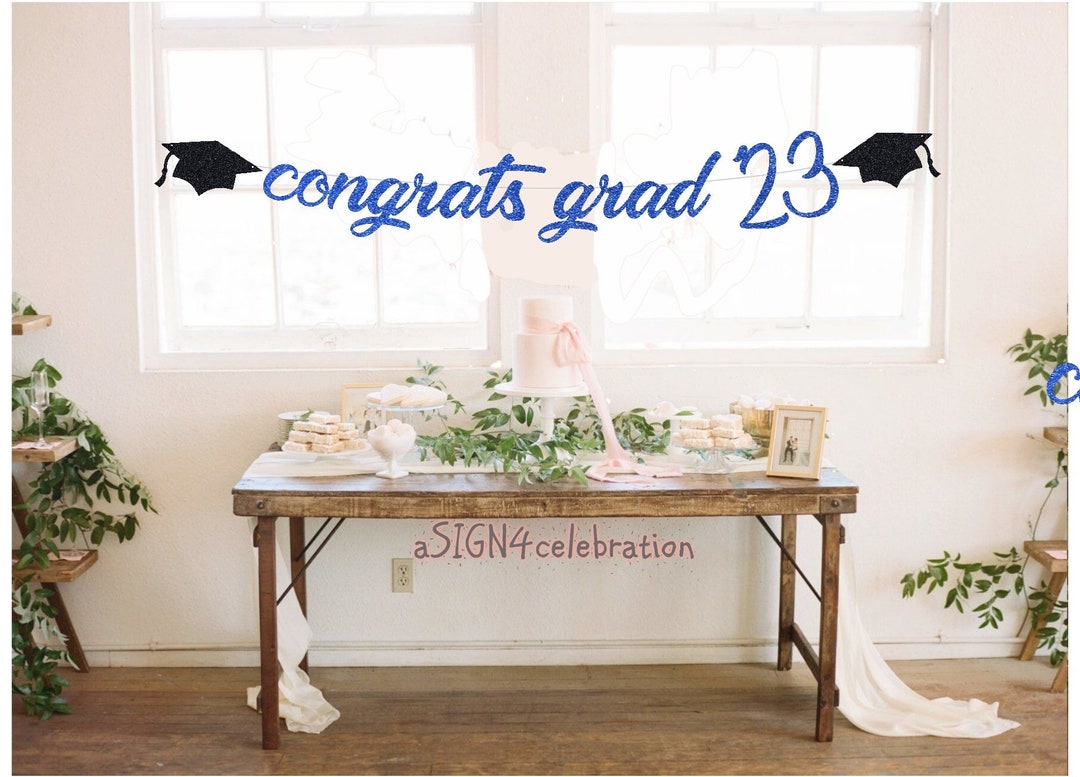 Congrats Grad Banner Custom Grad Banner Graduation Banner - Etsy