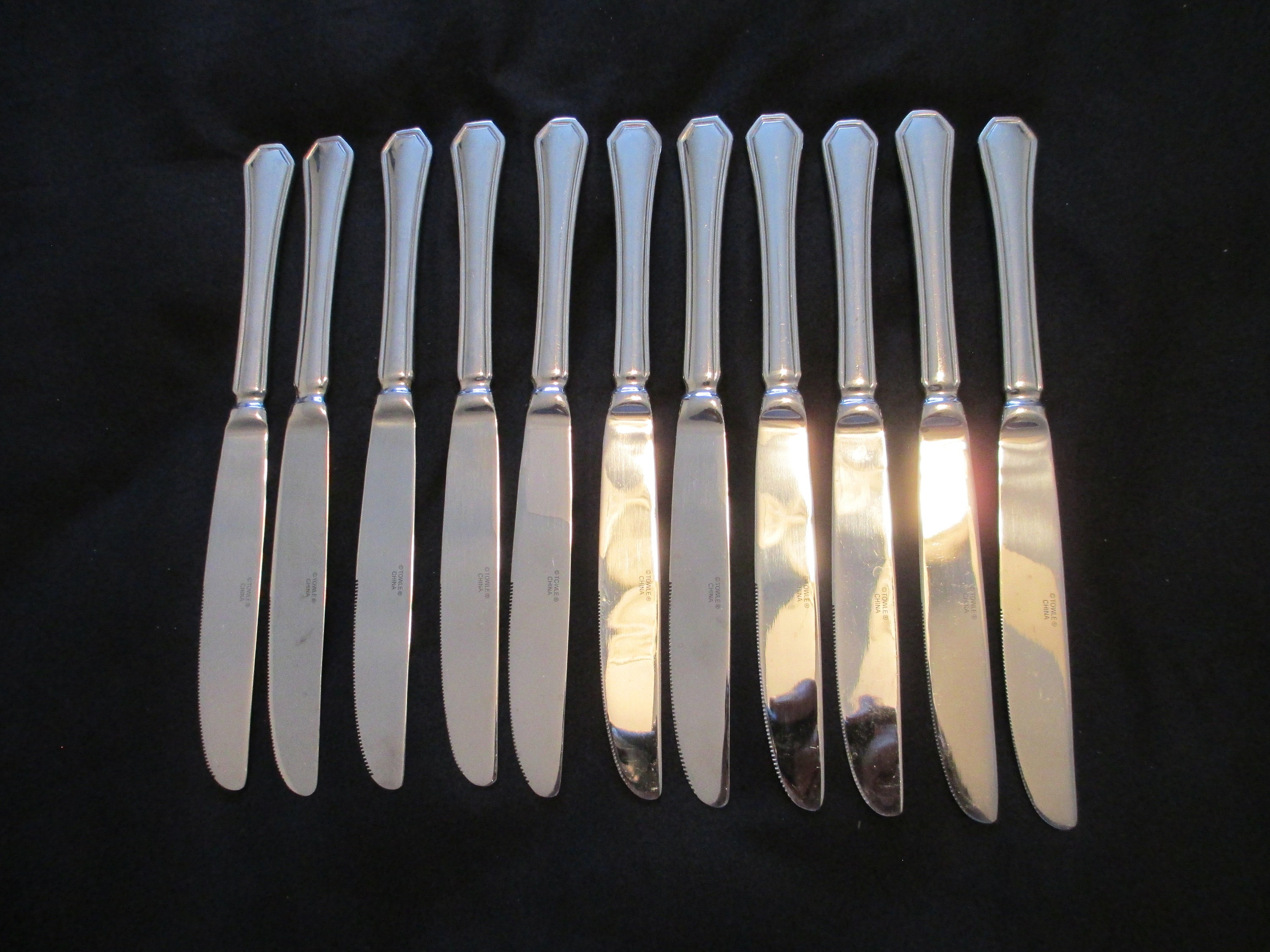 Old Newbury Gold by Towle Sterling Silver set of 8 Steak Knives 8.25