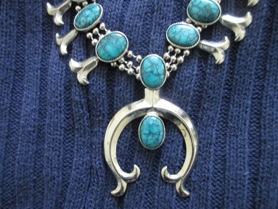 Goldette vintage faux turquoise and silver tone s… - image 4