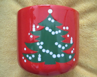 Waechtersbach Christmas Tree small planter / jar / utensil canister  Germany