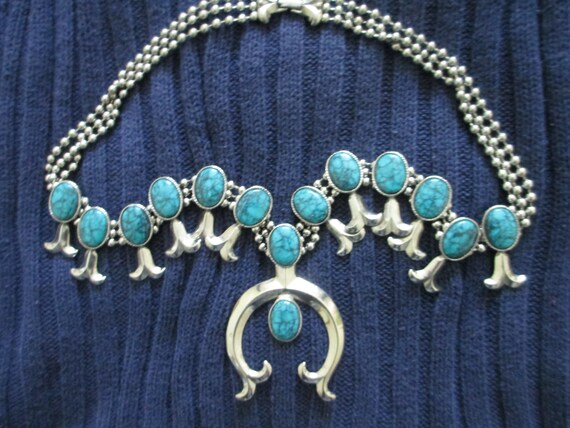 Goldette vintage faux turquoise and silver tone s… - image 7
