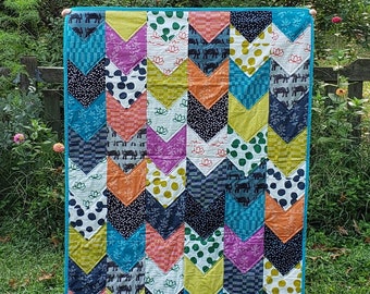 Modern Chevron - Baby Quilt