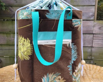 Embroidered Floral Tote Bag