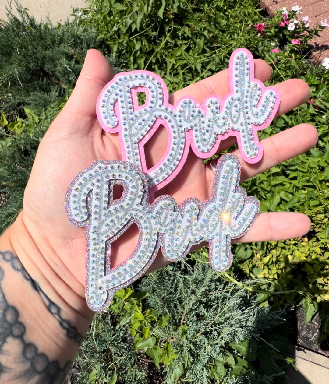 Bride *3D Glitter Rhinestone Hat Patch* Iron-on Adhesive - Etsy