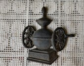 Black cast iron wall hanger coffee grinder 6 quot x 5.25 quot