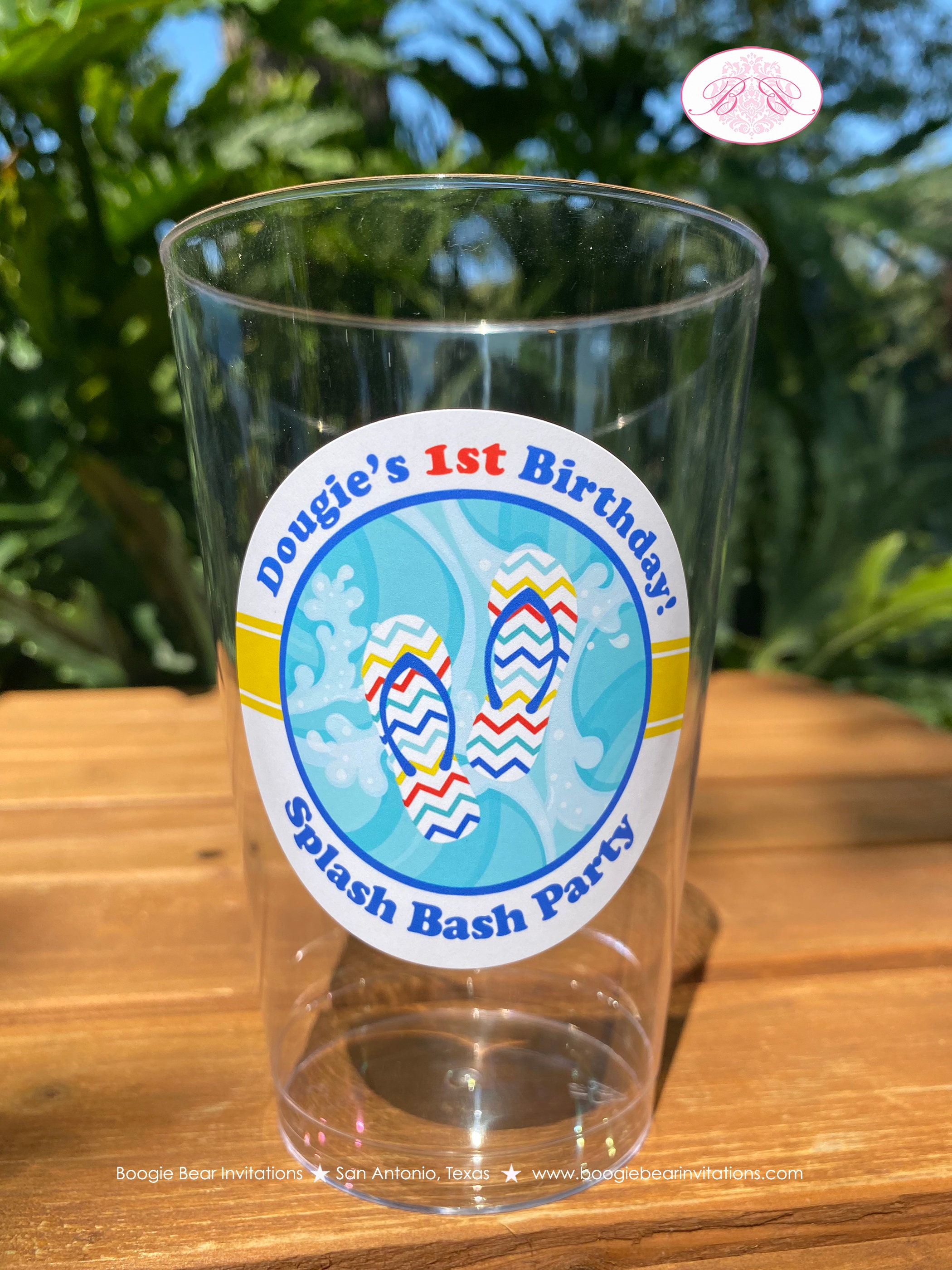 Splash Bash Birthday Party Beverage Cups Plastic Drink Boy Etsy