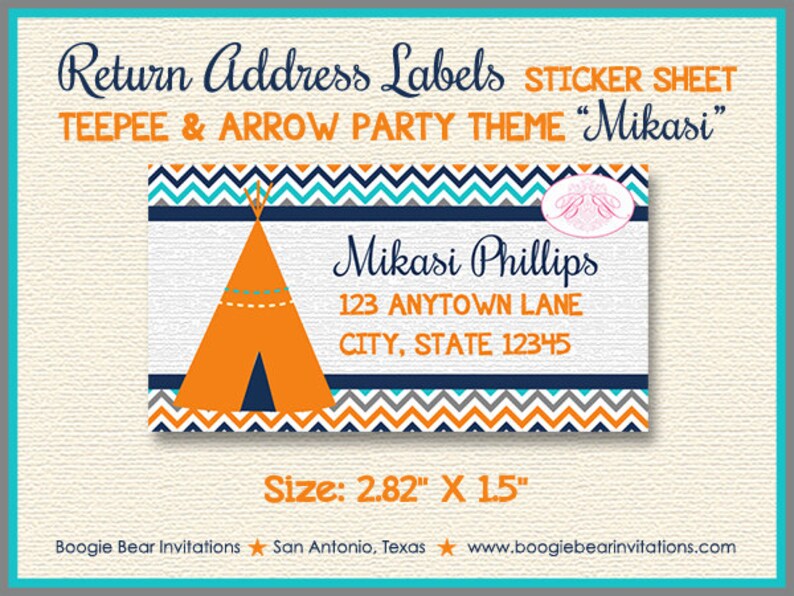 Teepee Arrow Birthday Party Invitation Photo Girl Boy Chevron Etsy