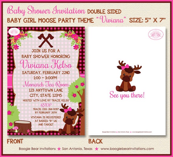 moose baby shower invitations