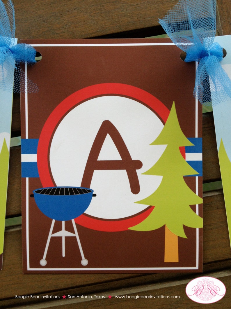 Lake Name Birthday Party Banner Boy Girl Sail Boat Red Blue 1st 2nd 3rd 4th 5th 6th 7th 8th Summer Camp Boogie Bear Invitations Jamie Theme