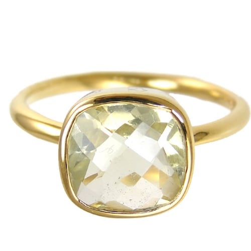 Natural Crystal Quartz Gold Plated Ring For Women Oval Shape Faceted Cut Bezel Size 5,6,7,8,9,10,11,12 Natural Crystal Quartz Gold Plated Ring For Women Oval Shape Faceted Cut Bezel Size 5,6,7,8,9,10,11,12