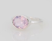Christmas Gift, Lavender Quartz ring, Lavender Opalite Ring, Lavender colored gemstone, Sterling Silver Ring, Stacking rings, Elegant ring