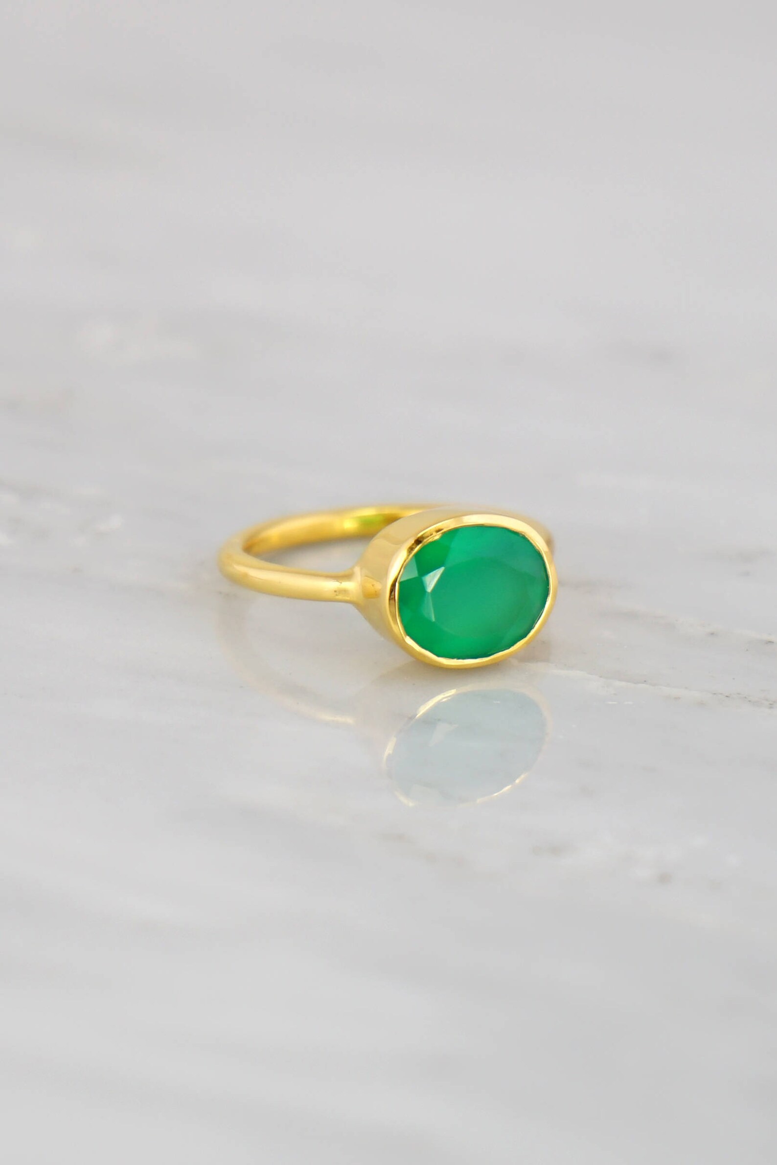 Emerald Green Ring Green Emerald Color Ring Dark Green Etsy