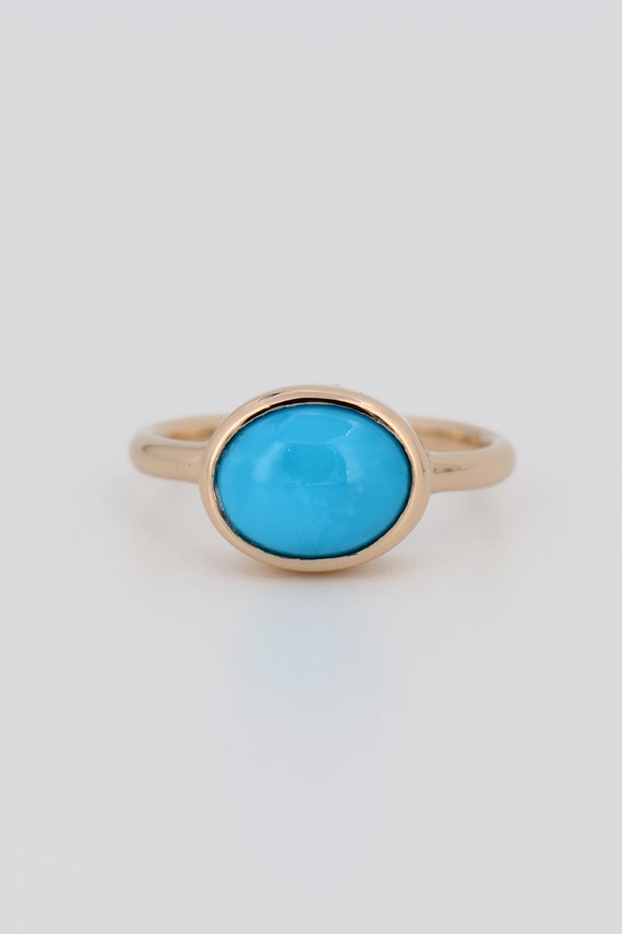 Jane Austen Turquoise Ring Oval Turquoise Ring Sleeping - Etsy