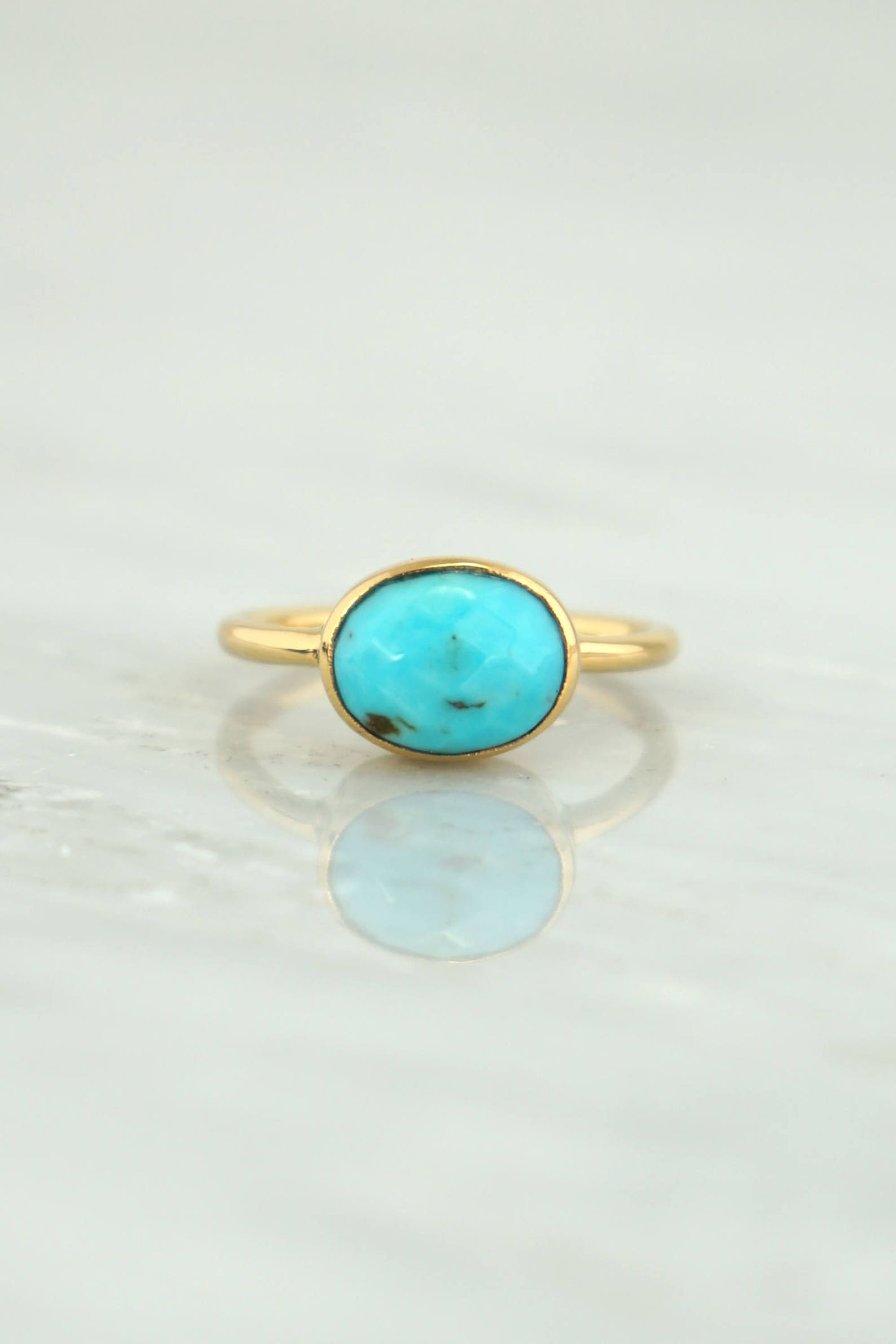 Jane Austen ring Turquoise Ring Oval Turquoise Ring | Etsy