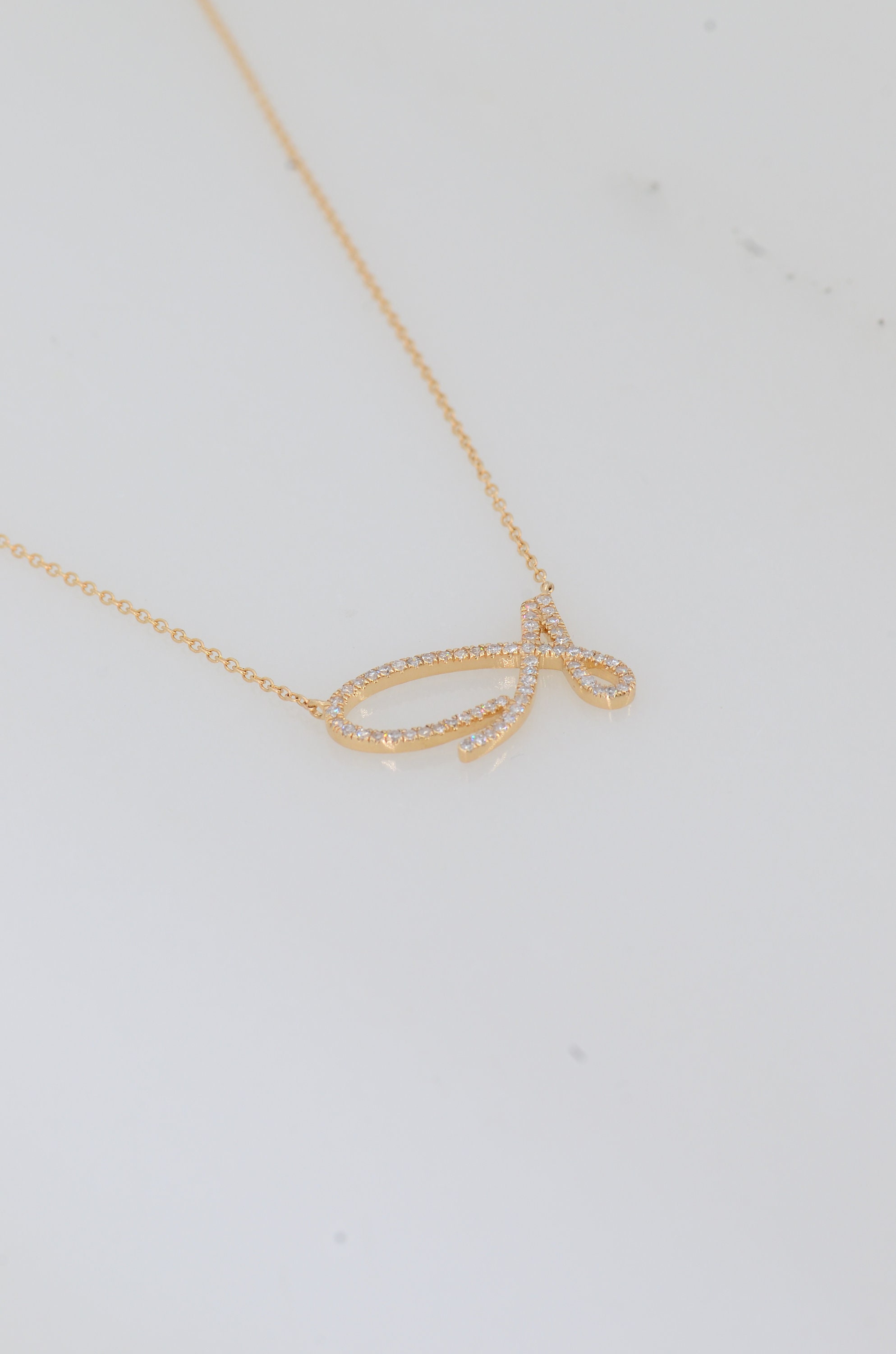 Diamond Initials Necklace N